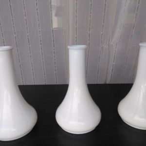 Vintage Milk Glass bud vase set